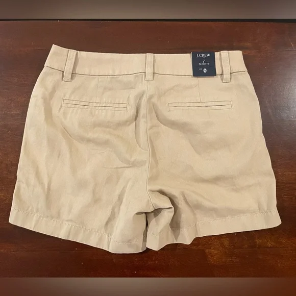 NWT J Crew 5” Chino Shorts Size 0 - Picture 2 of 5